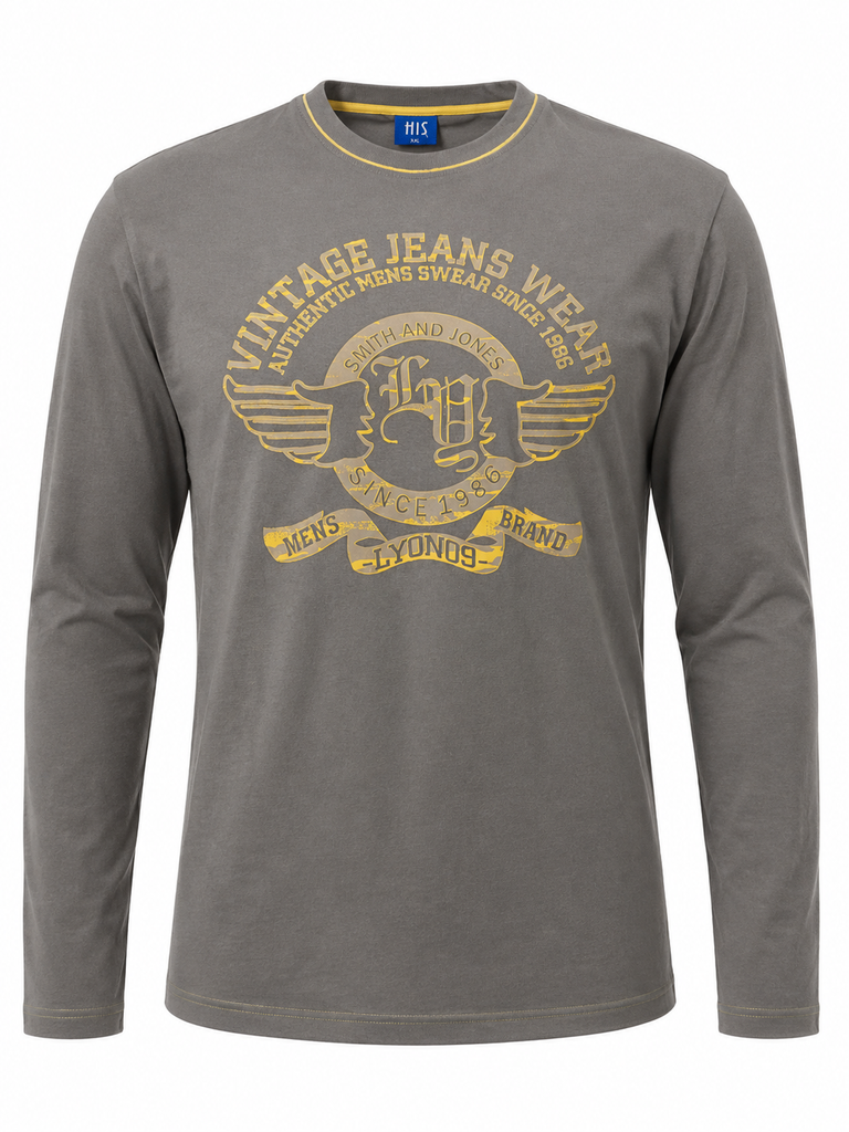 Vintage Men Long Sleeve  T shirt
