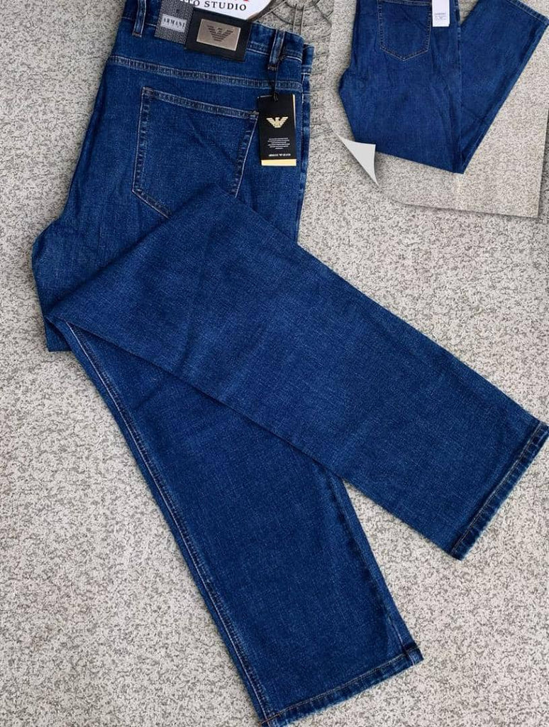 Emprio Armani Blue Men Straight Cut Jeans