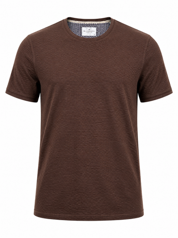 Denim & Flower Men Brown T shirt