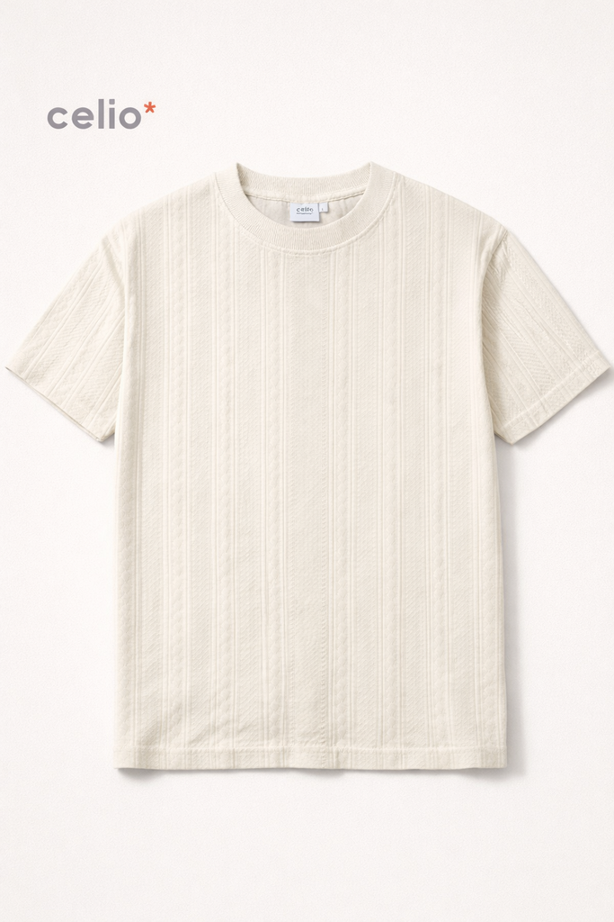Celio Men Off White T shirt