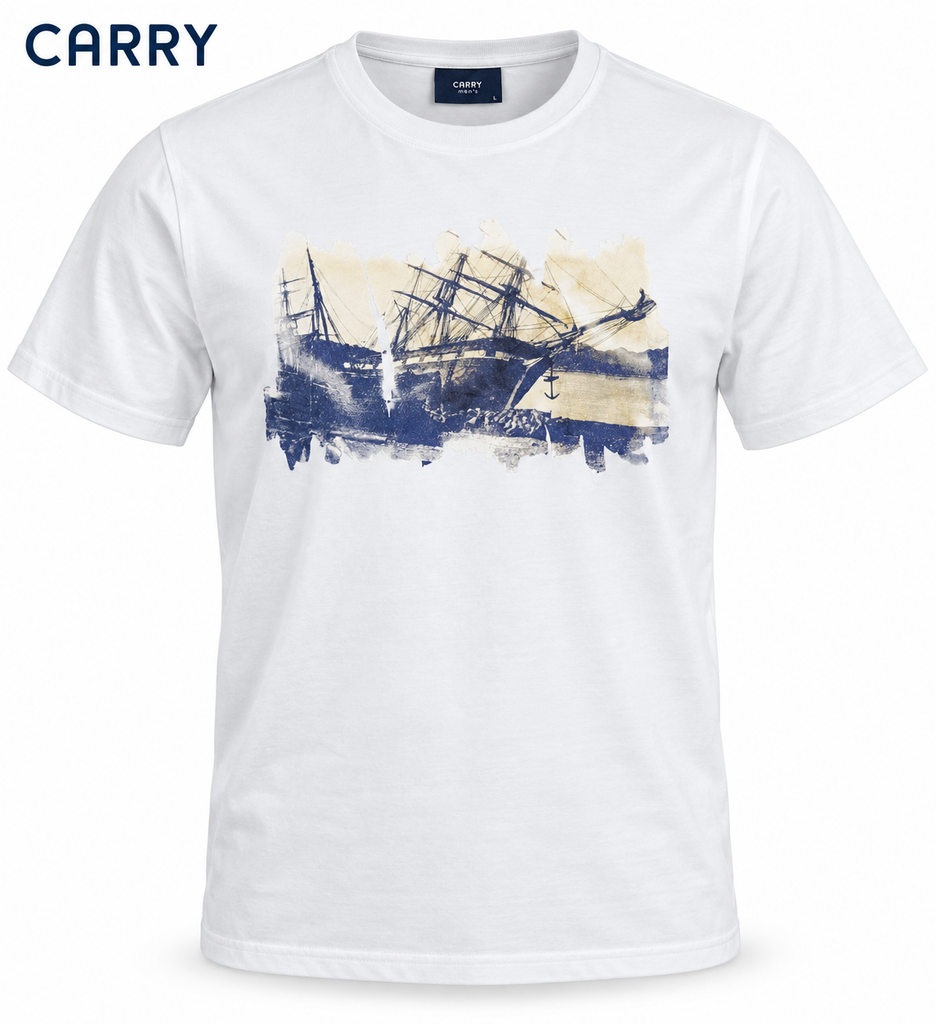 Carry Men White  T  shirt