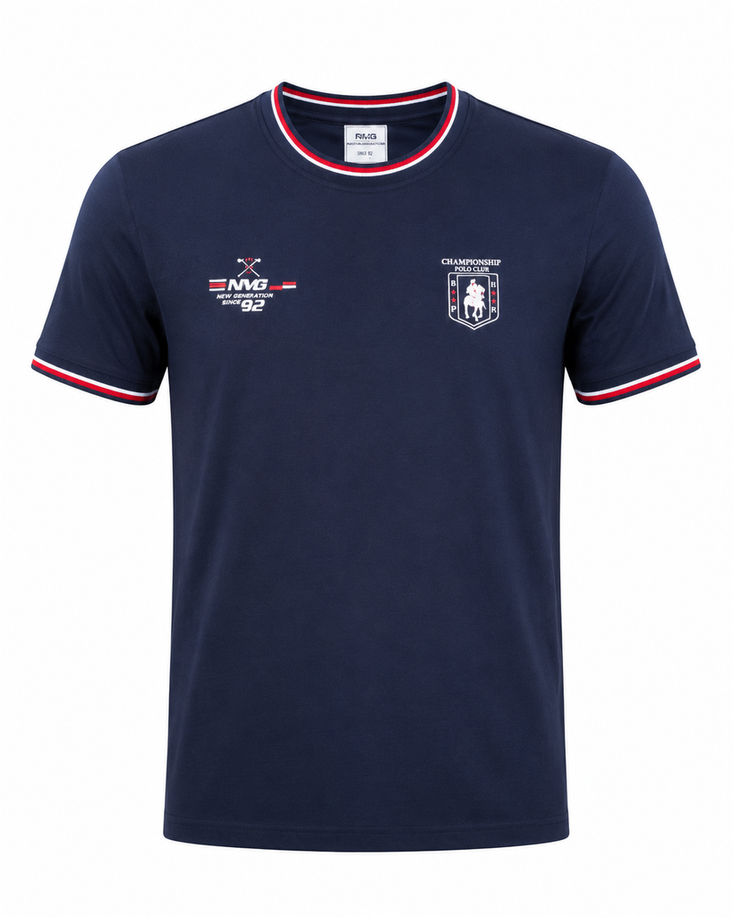 N.Y Polo Club Men Navy Blue T shirt