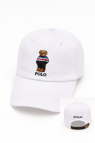 PRL Polo Bear White  Men Cap