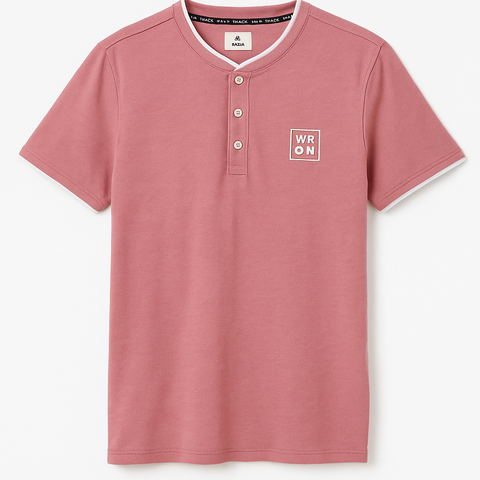 Wrng Men Band Collar T shirt