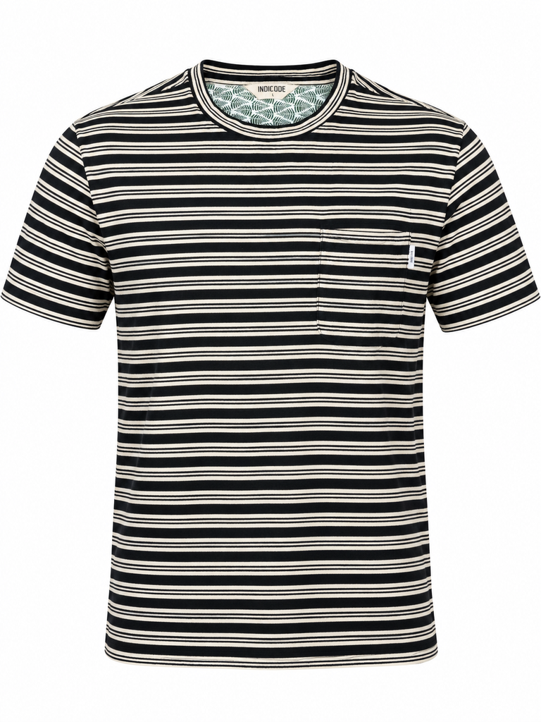 Indicode Men Stripe T shirt