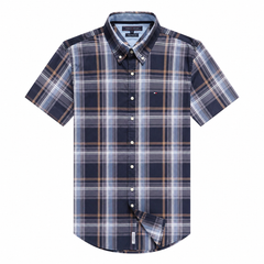 Tommy Hilfiger Men Check Short Sleeve Shirt New York Fit