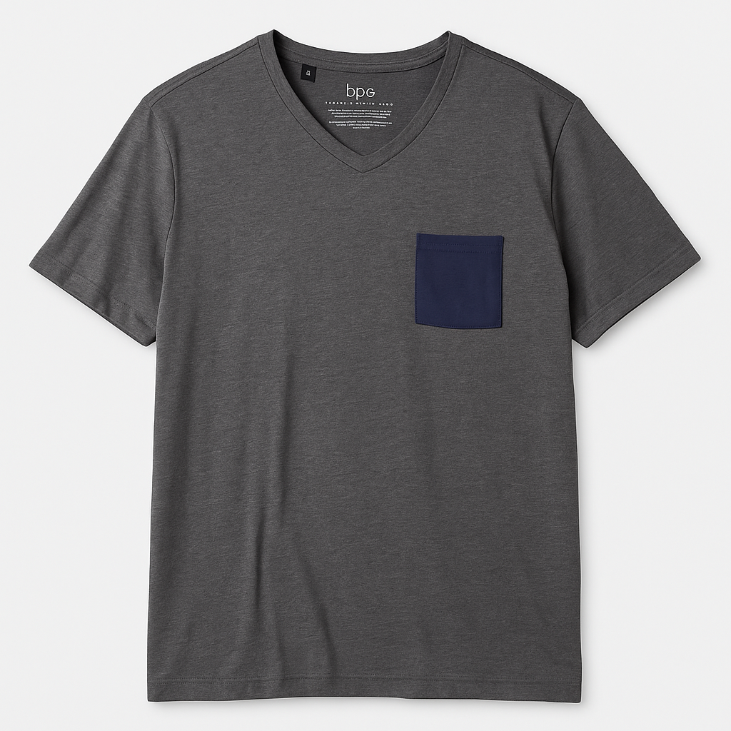 Collection Men Grey T shirt - V NECK