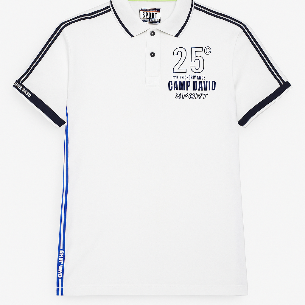 Camp David White Polo