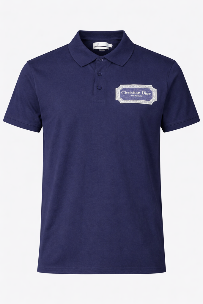 Christian Dior Navy Blue Men Polo