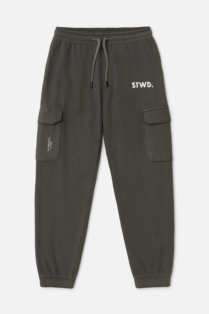 Pull & Bear Grey Cargo Jogging Pant