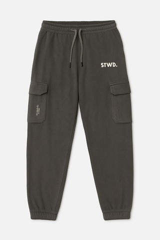 Pull & Bear Grey Cargo Jogging Pant