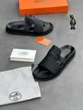 Hermes Black Men Slide