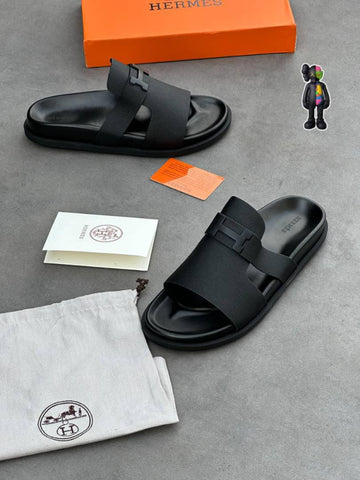 Hermes Black Men Slide
