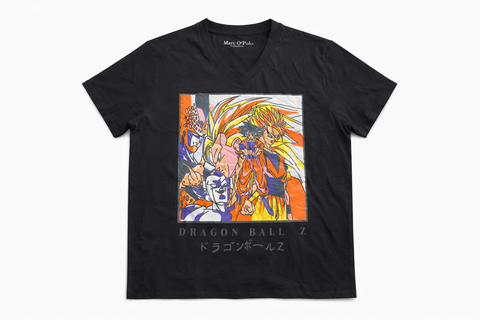 Marco Polo Men V neck T shirt - Black