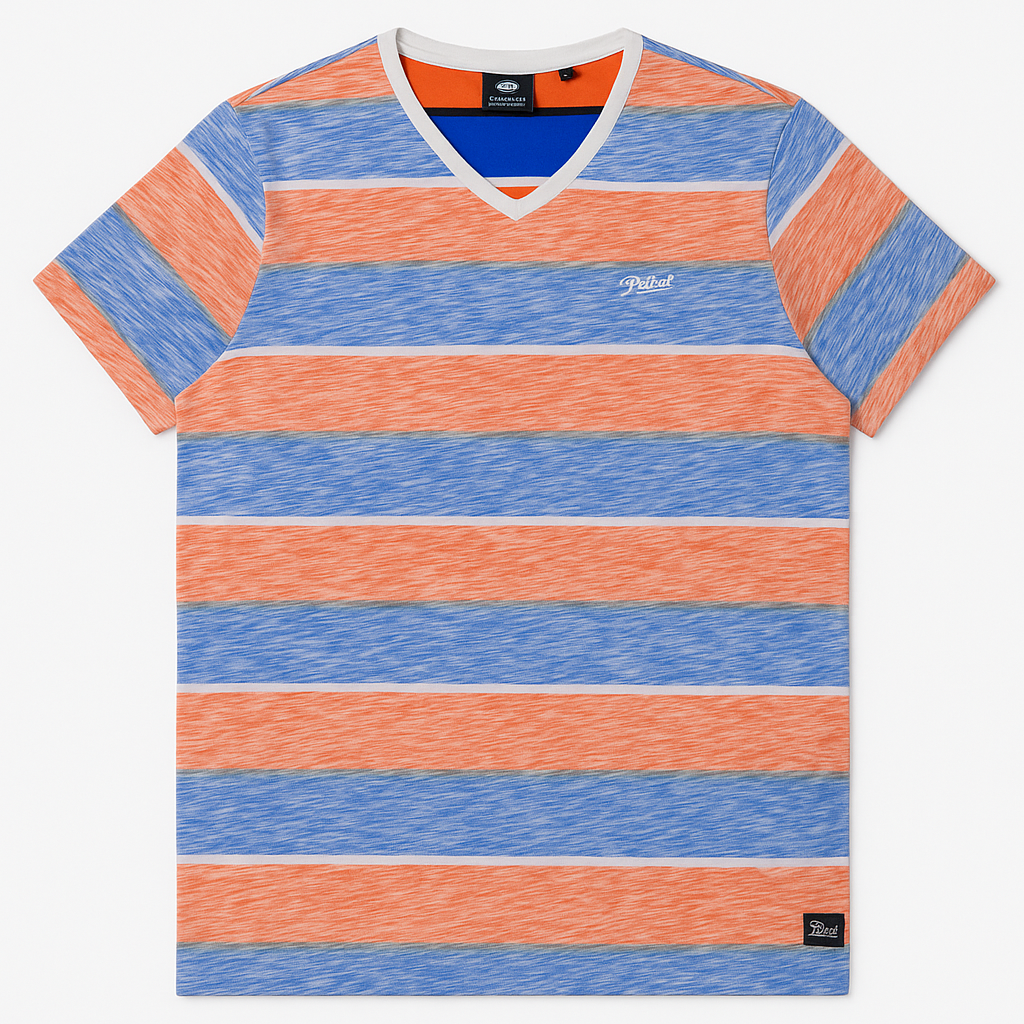 PT Bold Stripe V neck T shirt