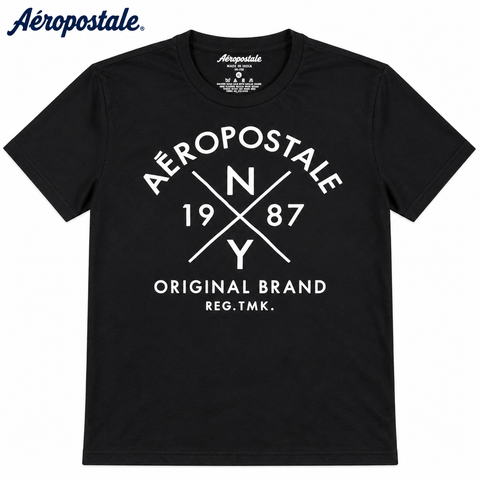 Aeropostale Men Black T shirt