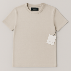 Denim & Flower Round Neck Men T shirt