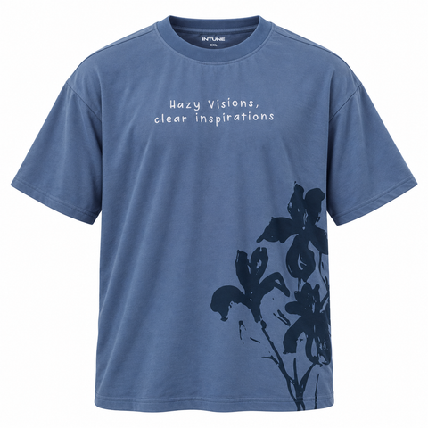 Intune Men Navy Blue T shirt