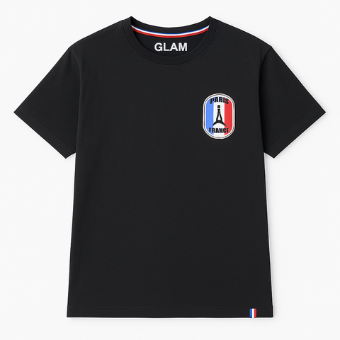 Paris Glam Black T shirt