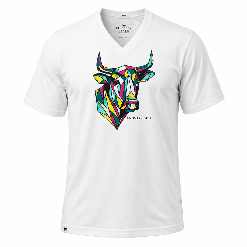 Kingsley Heath White V neck T shirt