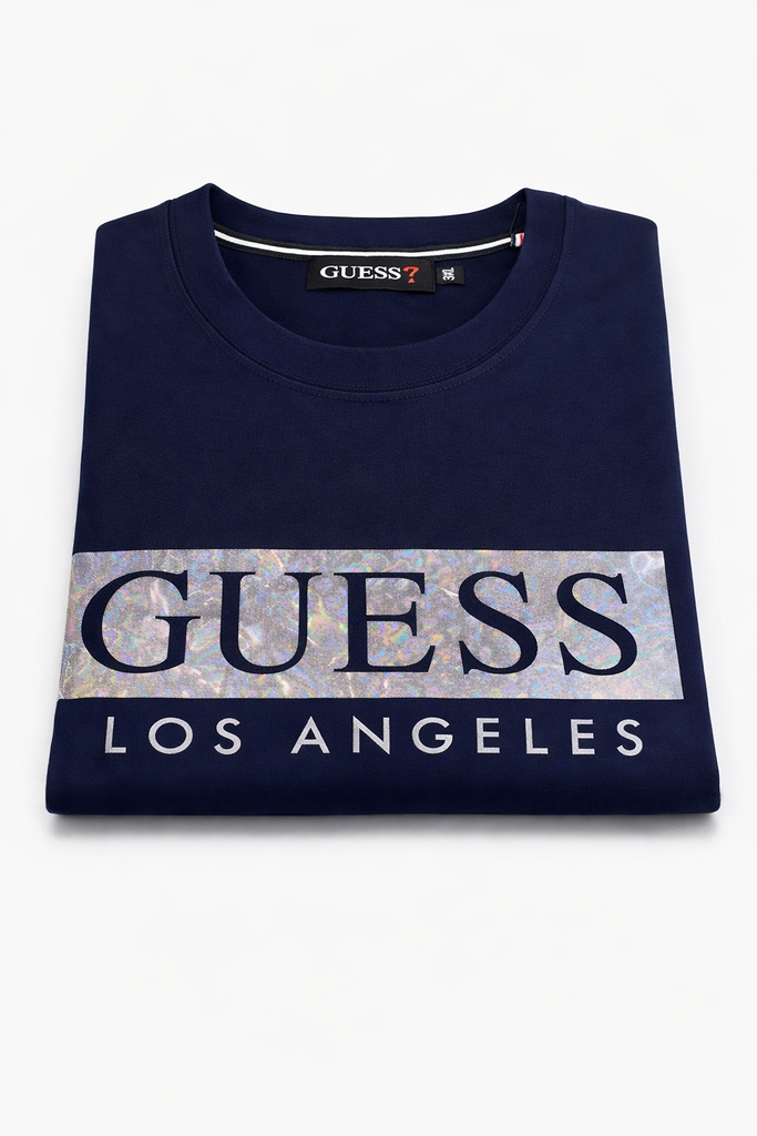 Guess Men Navy Blue T shirt
