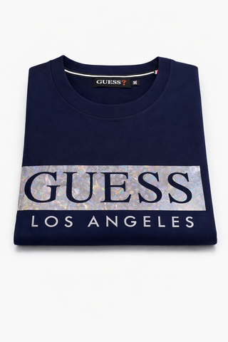 Guess Men Navy Blue T shirt