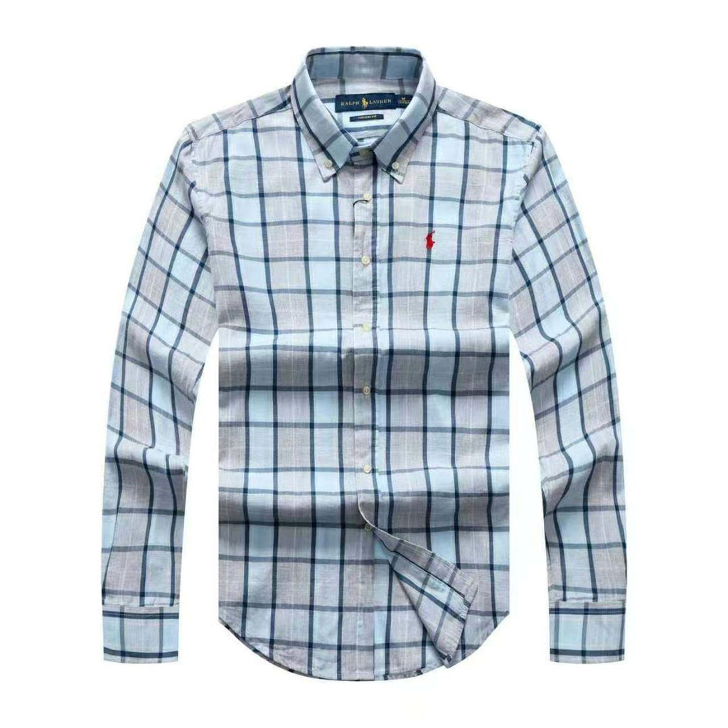 PRL Men Check Long Sleeve Shirt