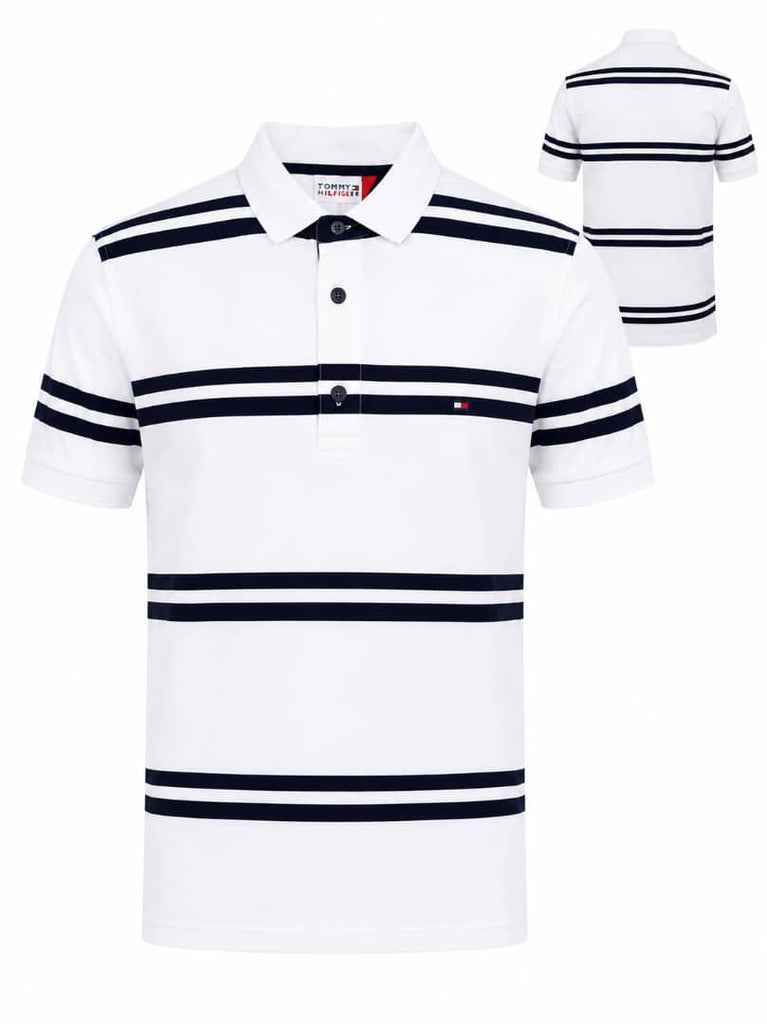 Tommy Hilfiger Men Stripe Polo - Casual