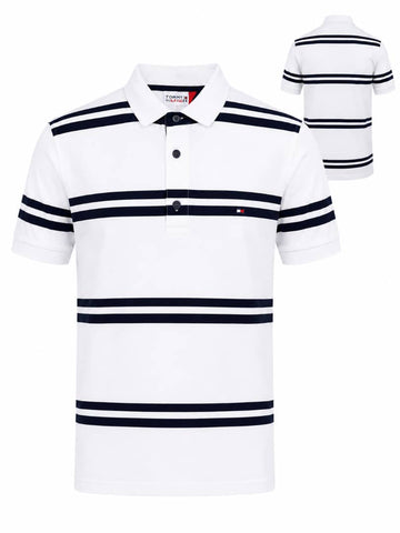 Tommy Hilfiger Men Stripe Polo - Casual