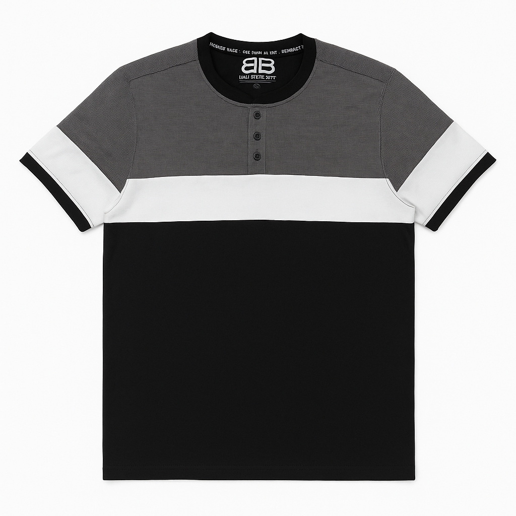 Benjamin Blanc Men Stripe T shirt
