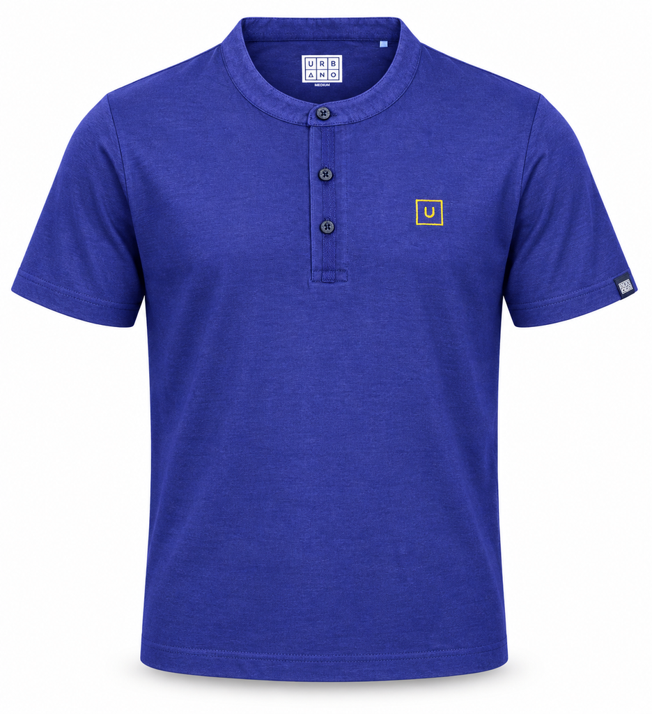 Urban Band Collar Men T shirt