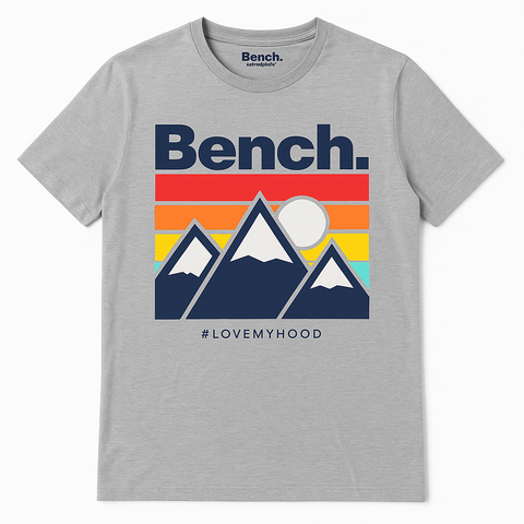 Bench Men Grey T shirt