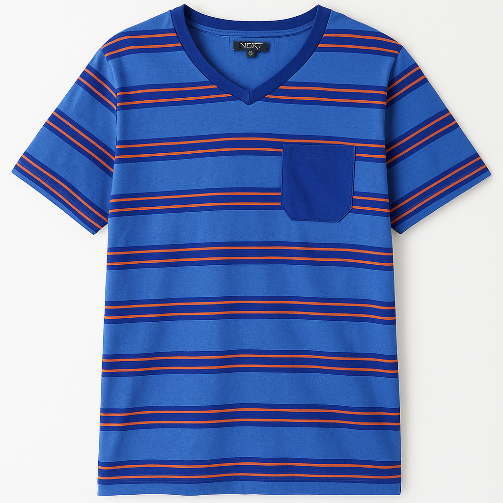 Next Men Blue Strive V neck T shirt