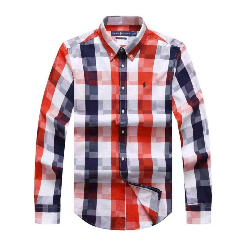Polo Ralph Lauren Check Oxford Long Sleeve Men Shirt