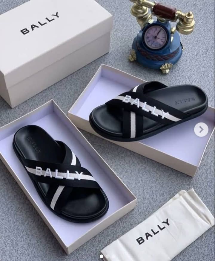 Bally Men Cross Slides- Black