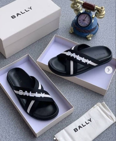 Bally Men Cross Slides- Black