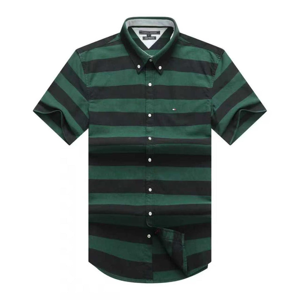 Tommy Hilfiger Oxford Men Horizontal Opaque Short Sleeve Shirt