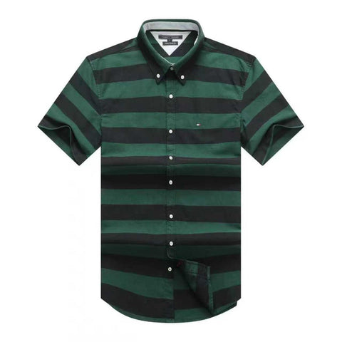 Tommy Hilfiger Oxford Men Horizontal Opaque Short Sleeve Shirt