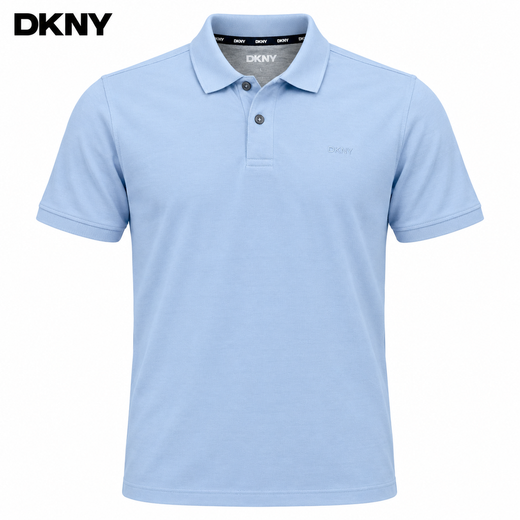 Dkny Men Sky Blue Polo