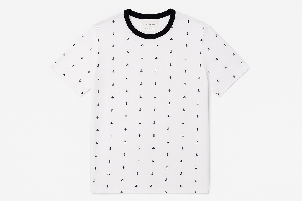 Denim & Flower White T shirt