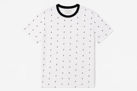 Denim & Flower White T shirt