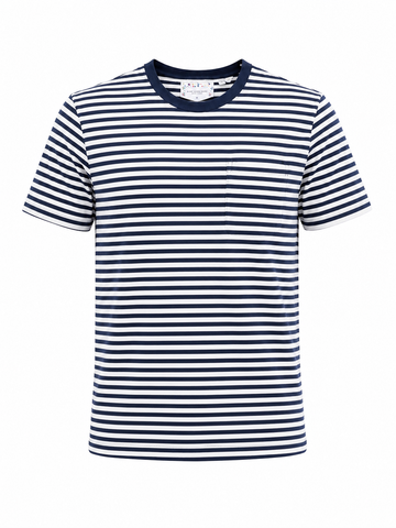 Denim And Flower Blue Stripe T shirt