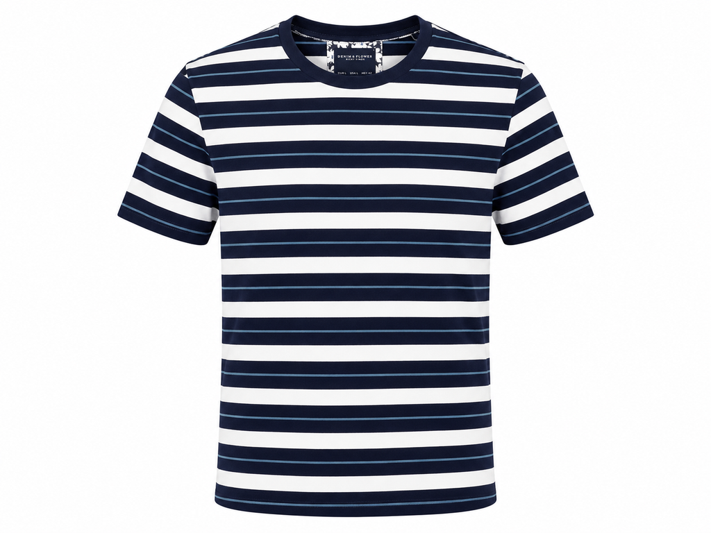 Denim & Flower Men Stripe T shirt