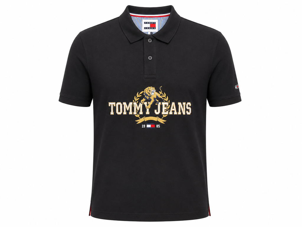 Tommy Men Black Polo