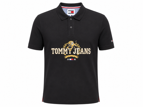 Tommy Men Black Polo
