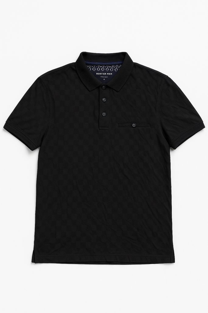 Denim & Flower Black Polo
