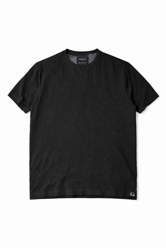 Denim & Flower Black T shirt