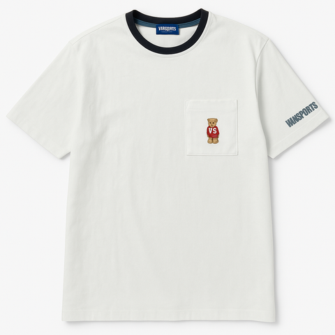 Vansport Men Bear Off White T shirt