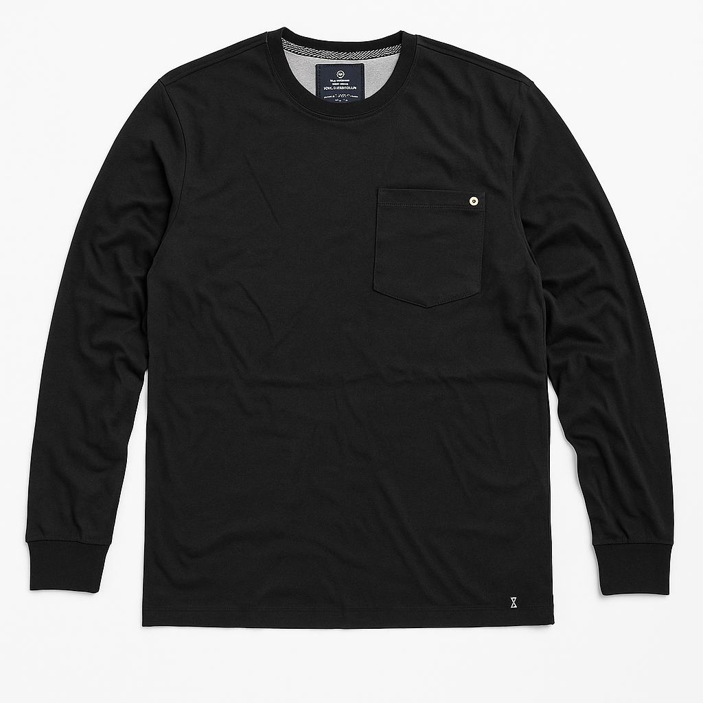 MBX Black Men Long Sleeve T shirt