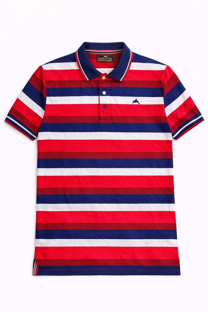Dolphin Men Stripe Polo